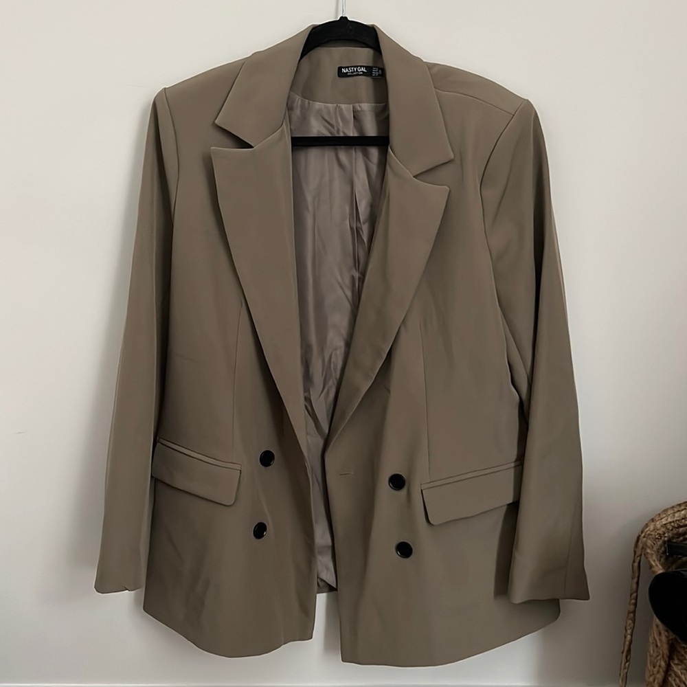 Nasty Gal Oversized Padded Shoulder Blazer